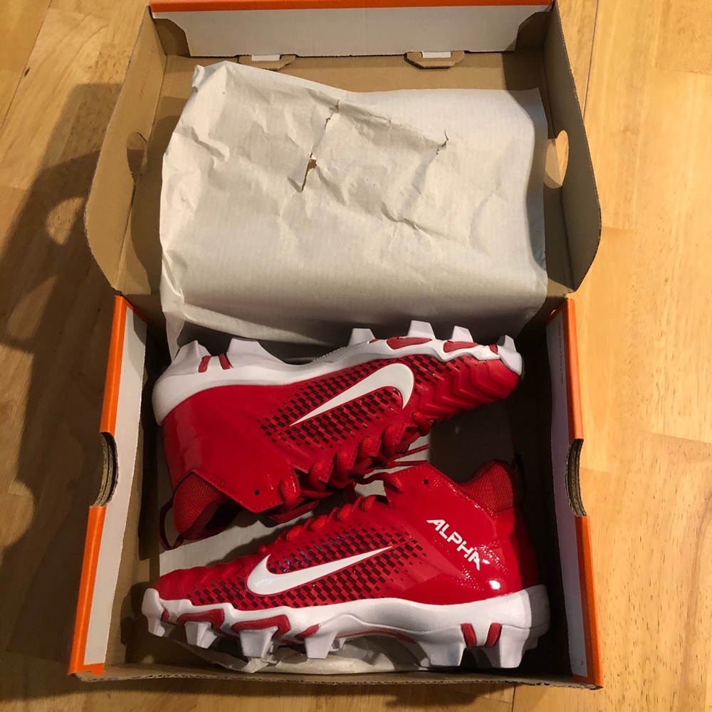 NEW in box Nike Alpha Menace Shark red cleats